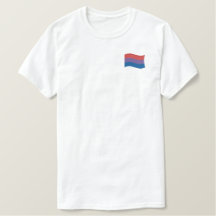 Bi-exual-Stolperflagge bestickter T - Shirt