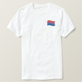 Bi-exual-Stolperflagge bestickter T - Shirt