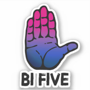 Bi Five High Five Aufkleber