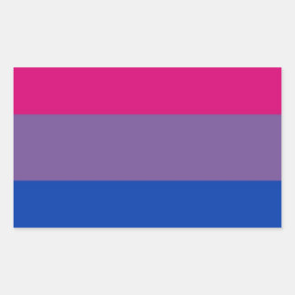Bi Flag Fliegen für Bisexuellen Stolz Rechteckiger Aufkleber