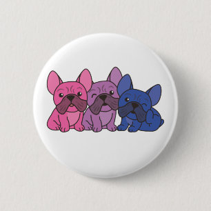 Bi Flag French Bulldog Pride Lgbtq Dogs Button