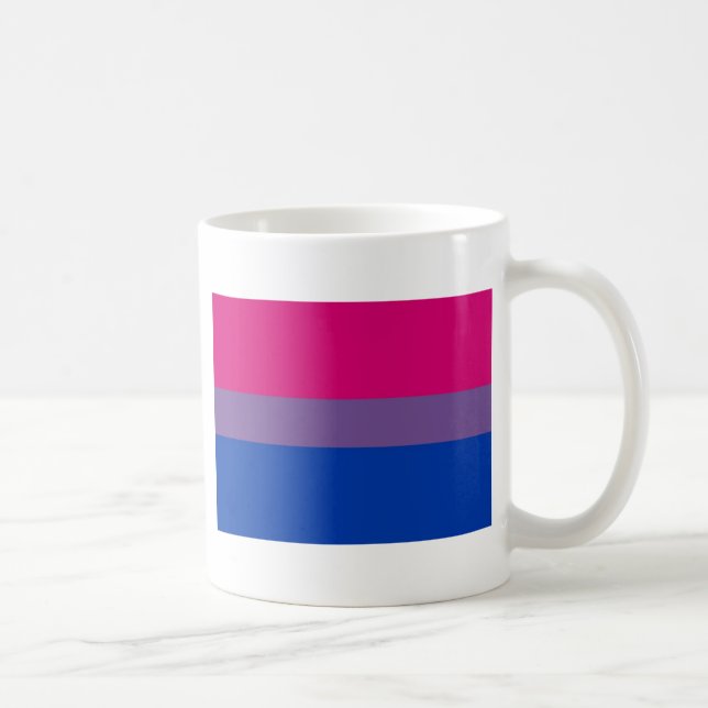 Bi-Flagge fliegt für bisexuellen Stolz Kaffeetasse (Rechts)