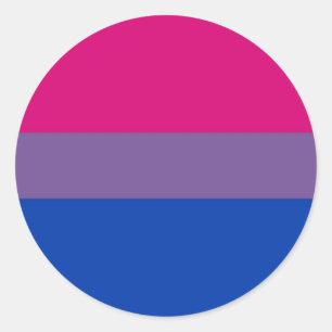Bi-Flagge fliegt für bisexuellen Stolz Runder Aufkleber