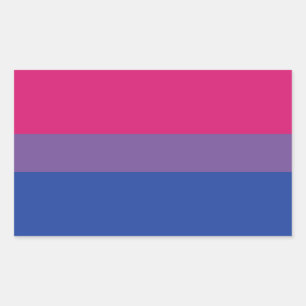 Bi-Flagge Rechteckiger Aufkleber