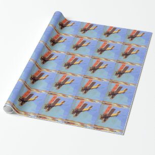 Bi Flugzeug Vintag Geschenkpapier