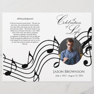 Bi-Fold Pink Hydrangeas Beerdigung Programm Flyer