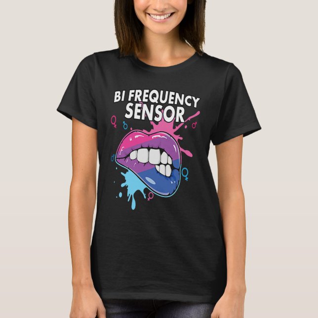 Bi Frequency Sensor Bisexual Rainbow Pride Bisexua T-Shirt (Vorderseite)