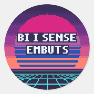 Bi ich zeige stolz katalanische PixelSticker Runder Aufkleber