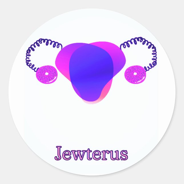 Bi Jewterus Vivid Runder Aufkleber (Vorderseite)