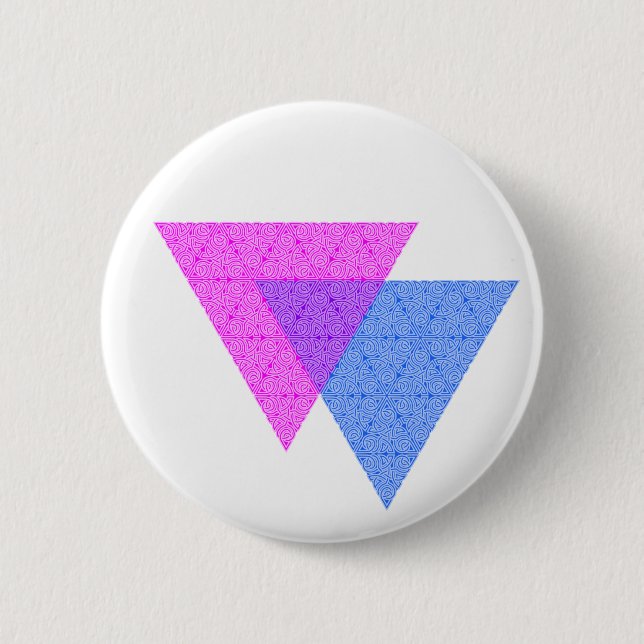 Bi Knot Symbol Runder White Button (Vorderseite)