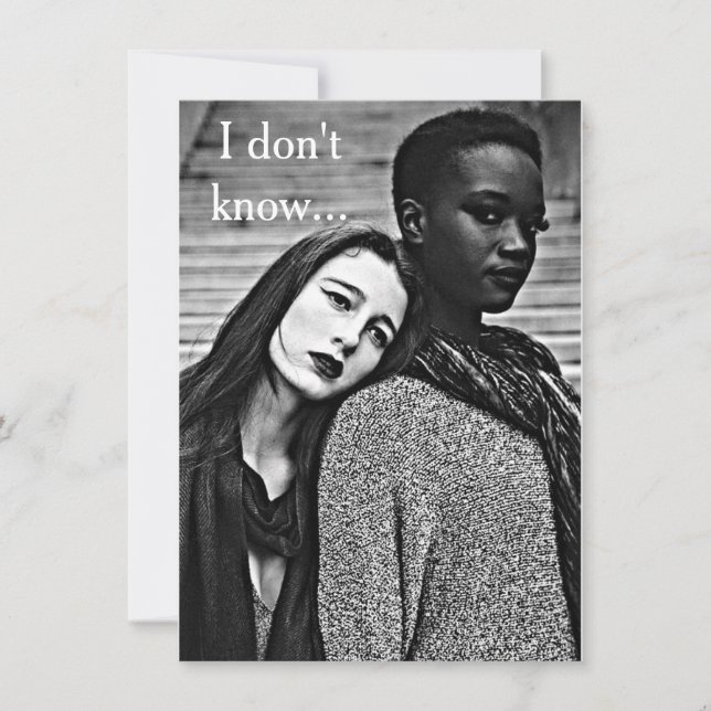 Bi LGBT racial "amour et" carte Romance (Devant)