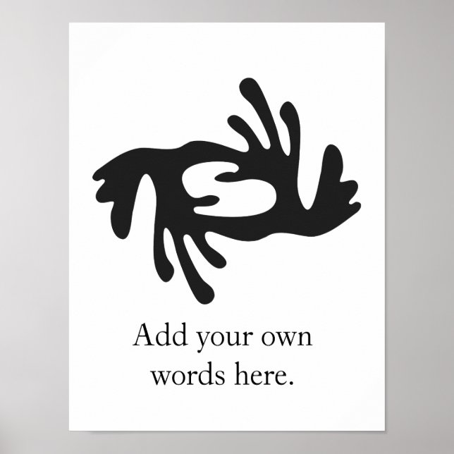BI NKA BI | Symbol für Harmonie, Frieden, Zusammen Poster (Vorne)
