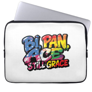 Bi Pan Ace Still Grace Shirt Lustige LGBTQ Zitat Laptopschutzhülle