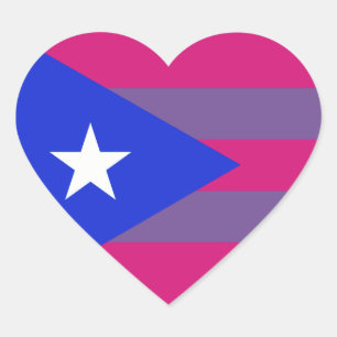 Bi Pride Bisexual LGBT Aufkleber von Puerto Rican