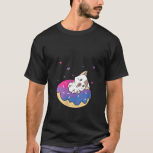 Bi Pride Cat Animal Bisexual Donut Bi Lgbtq T-Shirt