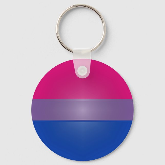 Bi Pride Colors Highlight Schlüsselanhänger (Vorderseite)