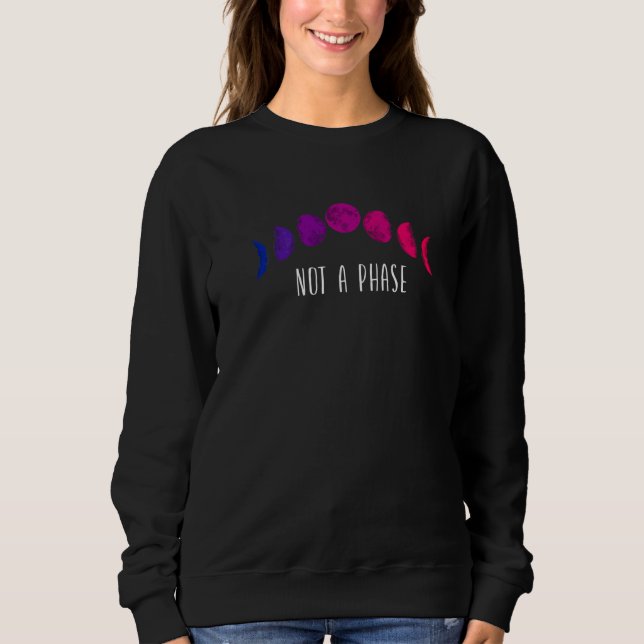 Bi-Pride-Flag-Moon nicht Phase Sweatshirt (Vorderseite)