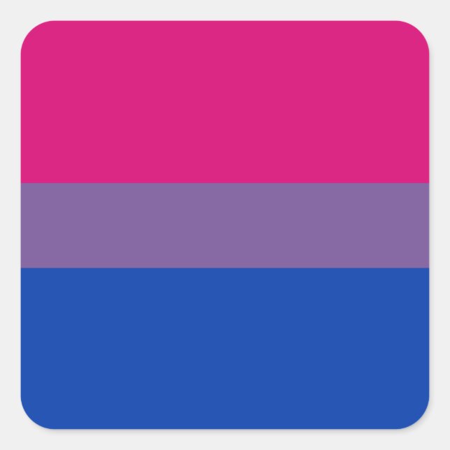 Bi Pride Flag Sticker Sheets (Square) (Vorderseite)