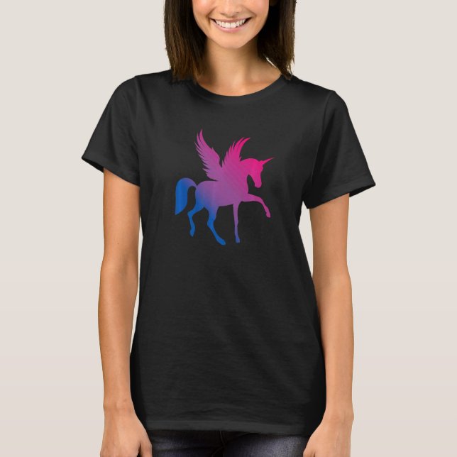 Bi Pride Flag Unicorn Bisexual Premium T-Shirt (Vorderseite)