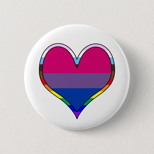 Bi Pride Heart Button (Vorderseite)