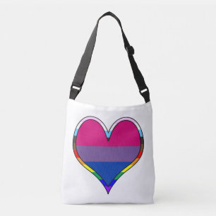 Bi Pride Heart Crossbody Bag Tragetaschen Mit Langen Trägern