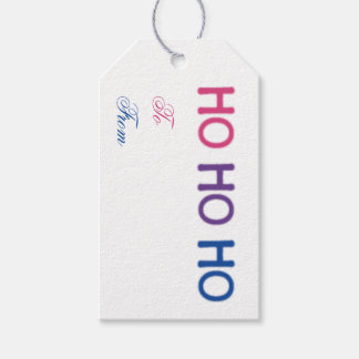 Bi Pride Ho Ho Ho Gift Tags Geschenkanhänger