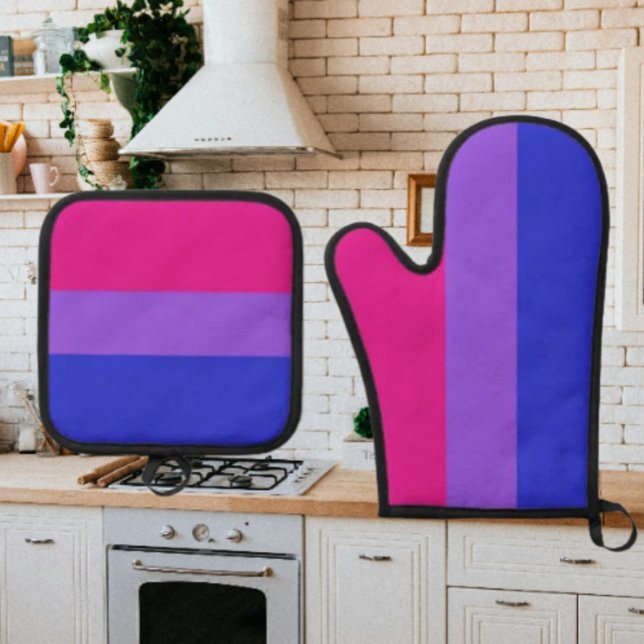 Bi Pride Kitchen Guardians Ofenhandschuh & Topflappen-Set (Von Creator hochgeladen)