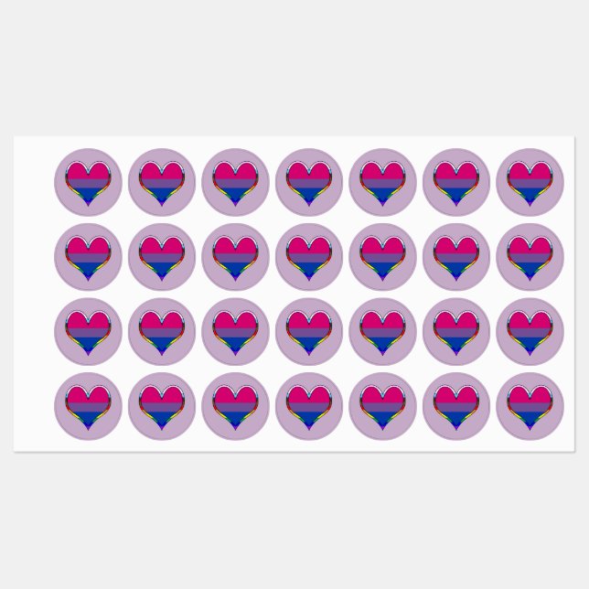 Bi Pride Labels Etiketten (Blatt)
