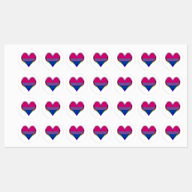Bi Pride Labels Etiketten (Blatt)