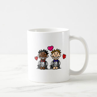 Bi-Rassische homosexuelle Paare Kaffeetasse