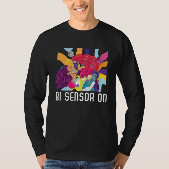 Bi Sensor On Bisexual Rainbow Pride Bisexuality LG T-Shirt (Vorderseite)