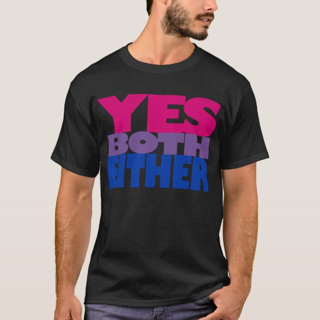 Bi-Sicht: Ja beide, irgendein (Entwurf 2) T-Shirt (Vorderseite)