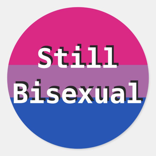 Bi+-Stolperflagge immer noch Bisexuelle Aufkleber (Vorderseite)