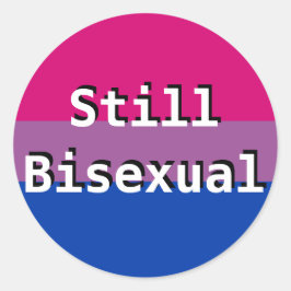 Bi+-Stolperflagge immer noch Bisexuelle Aufkleber