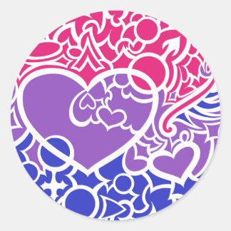 Bi Stolz Squiggle Runder Aufkleber