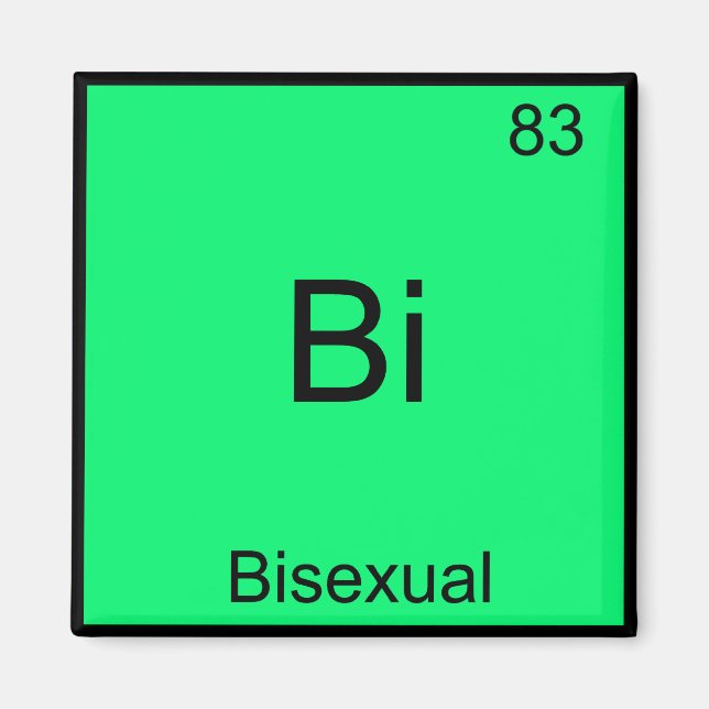Bi - Symbol für Bisexual Chemistry Element Funny Magnet (Vorne)