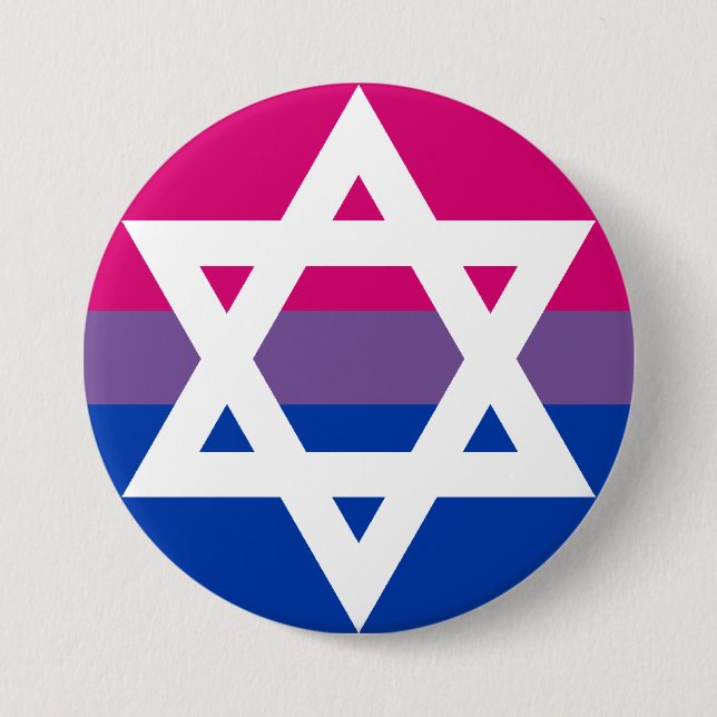 Bi und jüdischer Knopf Button (Vorderseite)