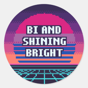 Bi und strahlend hell, Stolz Pixel Aufkleber