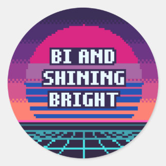 Bi und strahlend hell, Stolz Pixel Aufkleber
