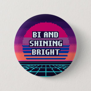 Bi und strahlend stolz, Pixel-Button Button