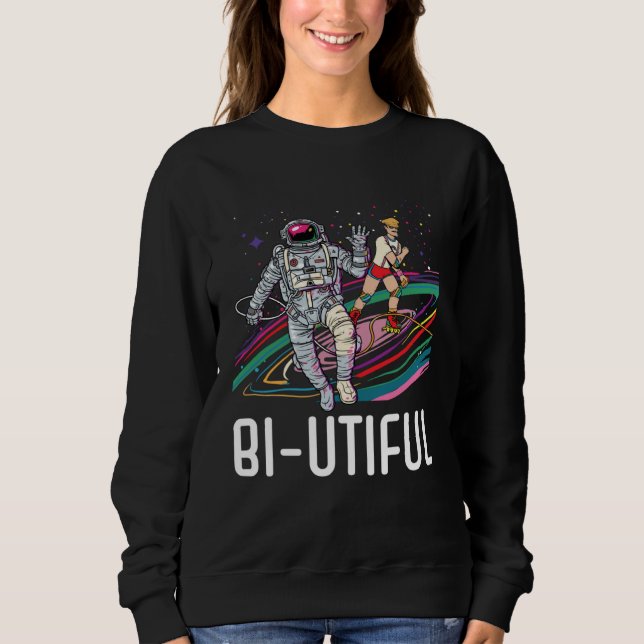 Bi Utiful Bisexual Rainbow Pride Bisexuality LGBTQ Sweatshirt (Vorderseite)