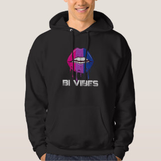 Bi Vibes tropfende Lippen Bisexueller Stolz Bisexu Hoodie