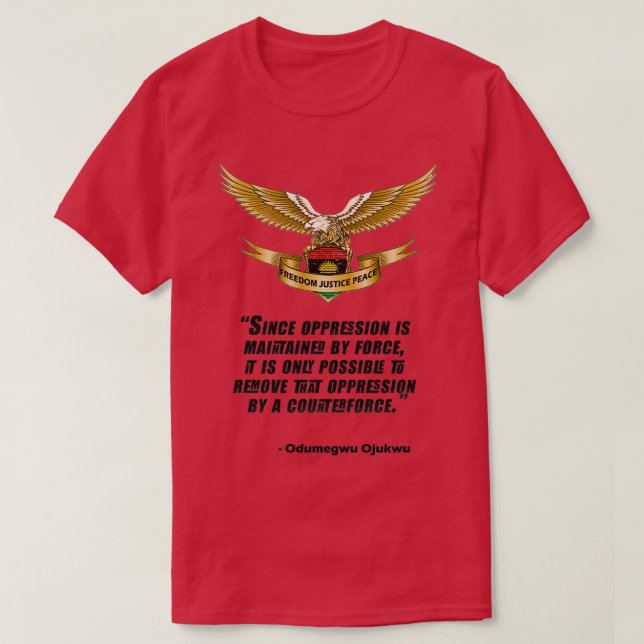 Biafra Freedom Justice Peace T-Shirt (Design vorne)