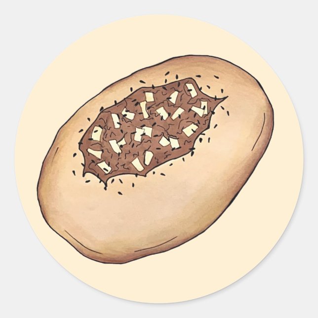 Bialy Jüdische Bäckereizwiebel Polen Polnisches Es Runder Aufkleber (Vorderseite)
