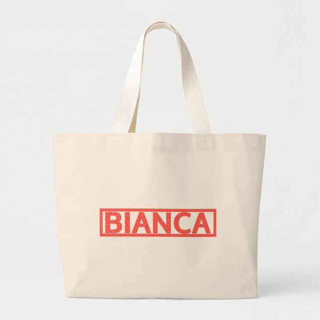 Bianca Briefmarke Jumbo Stoffbeutel (Vorne)