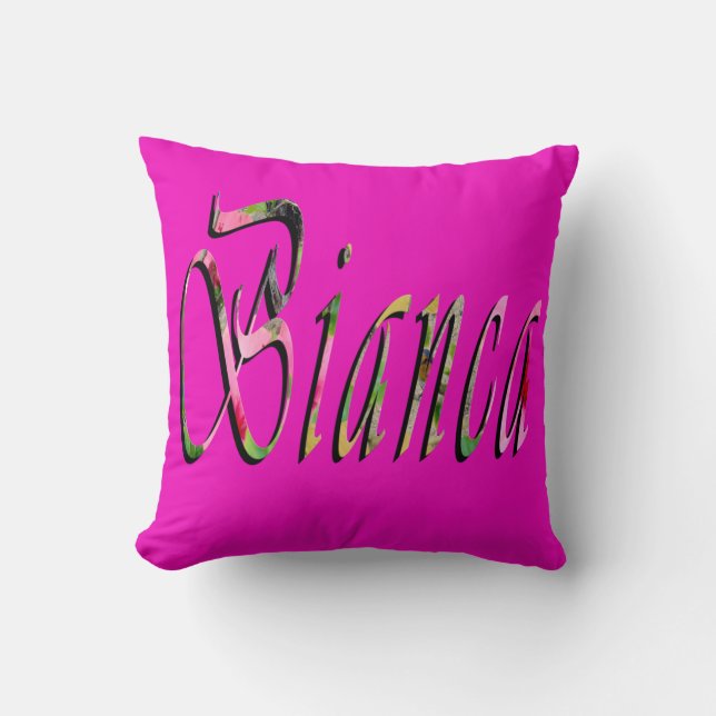 Bianca Girls Name Logo, Kissen (Vorderseite)