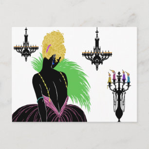 Bianca in Schwarz-Weiß Postkarte