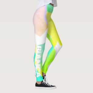 Bianca Pastellfarben Positive Vibes Leggings