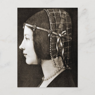 Bianca Sforza von Leonardo da Vinci Postkarte