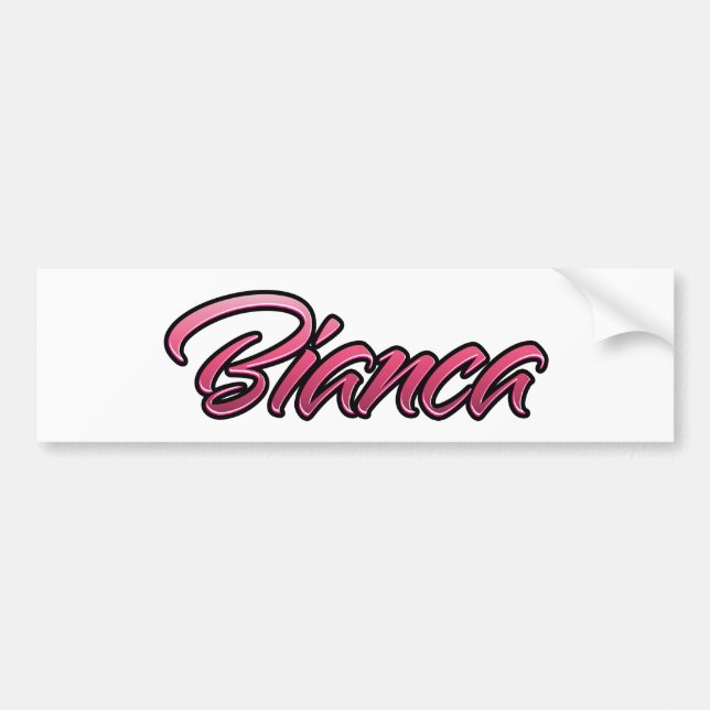Bianca verblasst pink Aufkleber Sticker Autoaufkleber (Vorne)